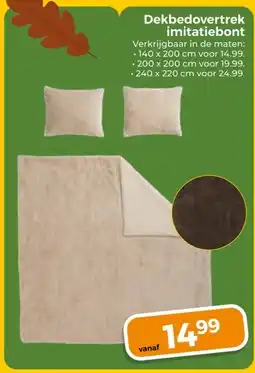 Trekpleister Dekbedovertrek imitatiebont aanbieding