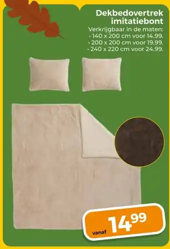 Trekpleister Dekbedovertrek imitatiebont aanbieding