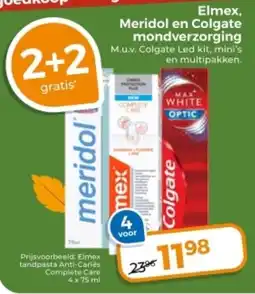 Trekpleister Elmex, Meridol en Colgate mondverzorging aanbieding
