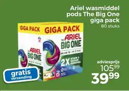Trekpleister Ariel wasmiddel pods The Big One aanbieding