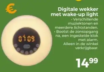 Trekpleister Digitale wekker met wake-up light aanbieding