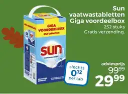 Trekpleister Sun vaatwastabletten Giga voordeelbox aanbieding