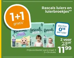 Trekpleister Rascals luiers en luierbroekjes aanbieding