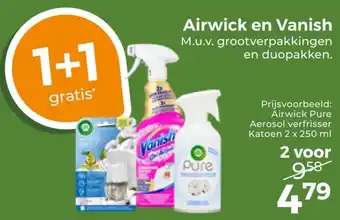 Trekpleister Airwick en Vanish aanbieding