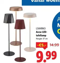 Lidl Livarno Accu-led- tafellamp aanbieding
