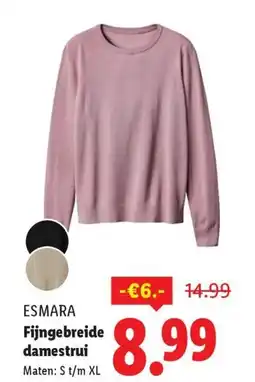 Lidl Esmara Fijngebreide damestrui aanbieding