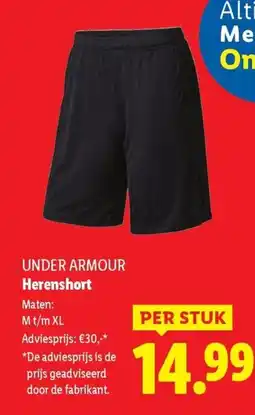 Lidl Under Armour Herenshort aanbieding