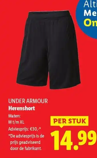 Lidl Under Armour Herenshort aanbieding