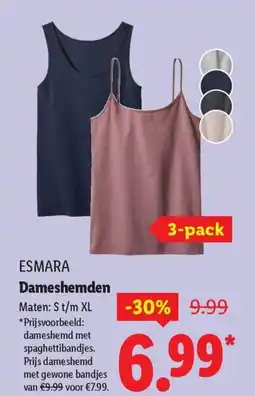 Lidl Esmara ameshemden aanbieding
