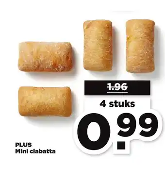 PLUS Plus mini ciabatta aanbieding