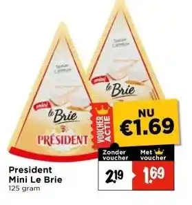 Vomar Voordeelmarkt President Mini Le Brie aanbieding