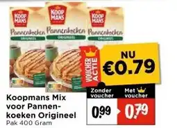 Vomar Voordeelmarkt Koopmans Mix voor Pannen- koeken Origineel aanbieding