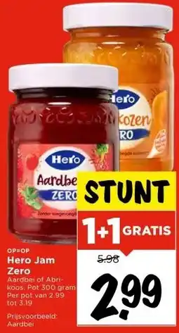 Vomar Voordeelmarkt Hero Jam Zero aanbieding