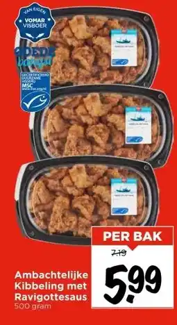 Vomar Voordeelmarkt Ambachtelijke Kibbeling met Ravigottesaus aanbieding
