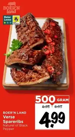 Vomar Voordeelmarkt BOER'N LAND Verse Spareribs aanbieding