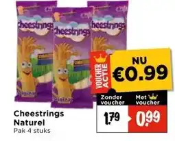 Vomar Voordeelmarkt Cheestrings Naturel aanbieding