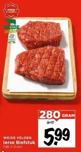 Vomar Voordeelmarkt lerse Biefstuk aanbieding