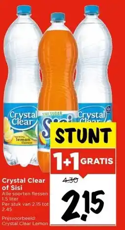 Vomar Voordeelmarkt Crystal Clear of Sisi aanbieding