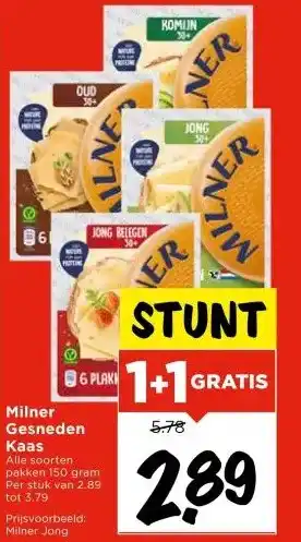 Vomar Voordeelmarkt Milner Gesneden Kaas aanbieding