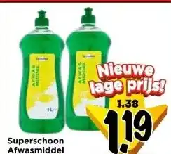 Vomar Voordeelmarkt Superschoon Afwasmiddel aanbieding
