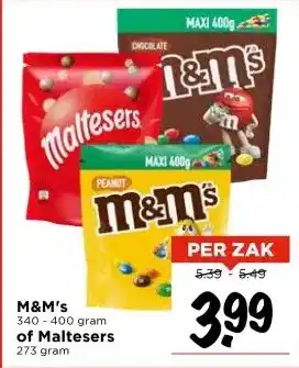 Vomar Voordeelmarkt M&M's of Maltesers aanbieding