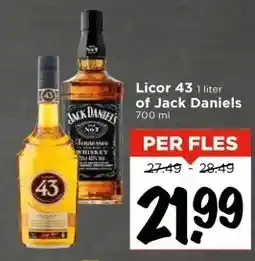 Vomar Voordeelmarkt Licor 43 of Jack Daniels aanbieding