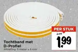 Vomar Voordeelmarkt Tochtband met D-Profiel aanbieding