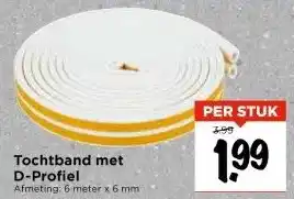 Vomar Voordeelmarkt Tochtband met D-Profiel aanbieding