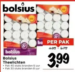 Vomar Voordeelmarkt Bolsius Theelichten aanbieding