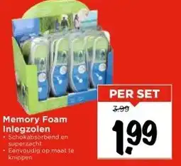 Vomar Voordeelmarkt Memory Foam Inlegzolen aanbieding