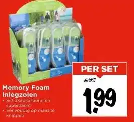 Vomar Voordeelmarkt Memory Foam Inlegzolen aanbieding