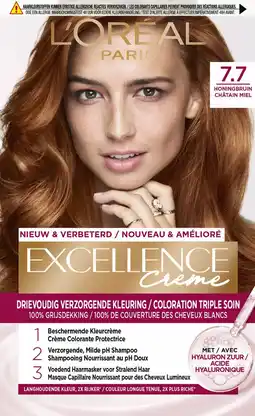 Bol.com L'Oreal Paris Excellence Crème 7.7 - Honingbruin - Permanente Haarverf aanbieding