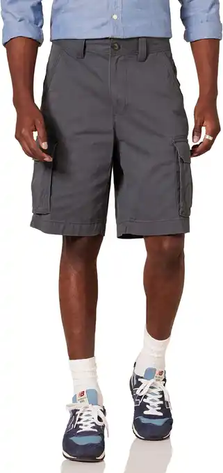 Amazon Amazon Essentials Classic-Fit Cargo Kort Grijs, 32 aanbieding
