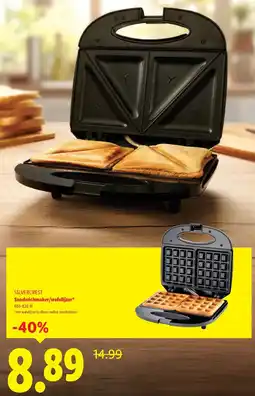 Lidl Silvercrest Sandwichmaker/wafelijzer aanbieding