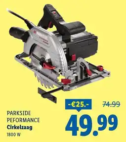 Lidl Parkside peformance Cirkelzaag aanbieding