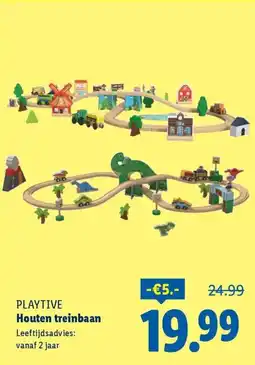 Lidl Playtive Houten treinbaan aanbieding