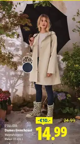 Lidl Esmara Dames trenchcoat aanbieding