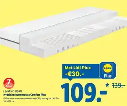 Lidl Livarno home Hybrideschuimmatras Comfort Plus aanbieding