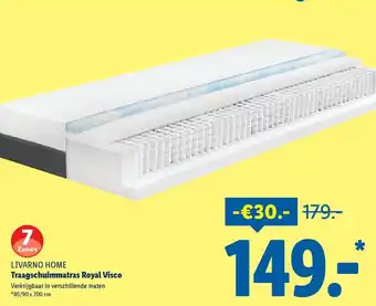 Lidl Livarno home Traagschuimmatras Royal Visco aanbieding