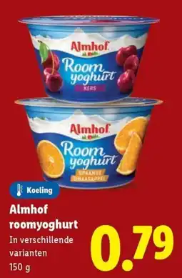 Lidl Almhof roomyoghurt aanbieding