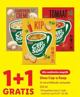 Lidl Unox Cup-a-Soup aanbieding
