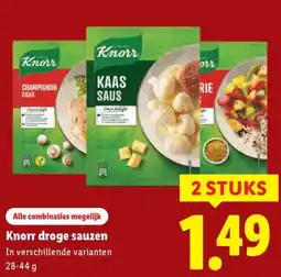 Lidl Knorr droge sauzen aanbieding