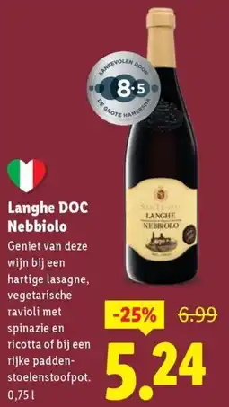 Lidl Langhe DOC Nebbiolo aanbieding