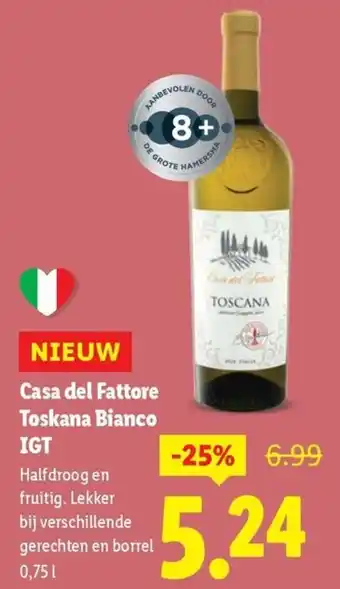 Lidl Casa del Fattore Toskana Bianco IGT aanbieding