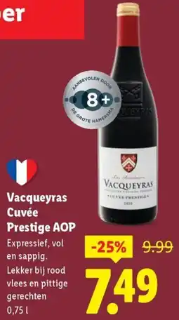 Lidl Vacqueyras Cuvée Prestige AOP aanbieding