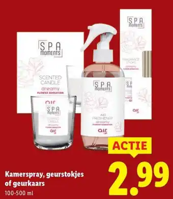 Lidl Kamerspray, geurstokjes of geurkaars aanbieding