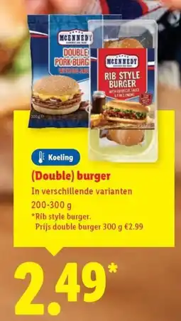 Lidl Double burger aanbieding
