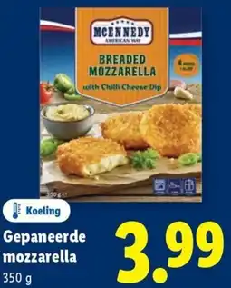 Lidl Gepaneerde mozzarella aanbieding