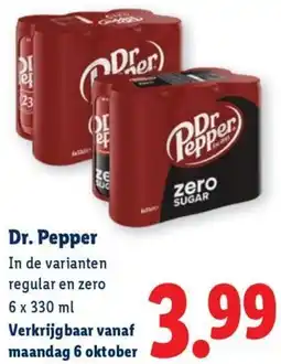 Lidl Dr. Pepper aanbieding