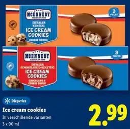 Lidl Ice cream cookies aanbieding